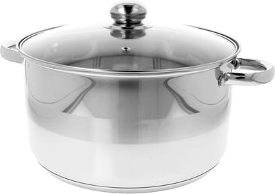 Brunbeste RVS Kookpan met Deksel - Ø 32 cm - 14,7 Liter - Inductiegeschikt met Geklonken Handgrepen