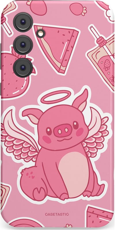Casetastic Hoesje Geschikt voor Samsung A35 - Stijlvolle Beschermende Duo-layer Case - Varken vleugels