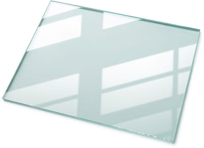 Tulup Tafelblad Glas - Veiligheidsglas - 80 cm x 60 cm - Glazen Plaat Transparant - Rechthoekig Tafelblad Glas - Transparant Glazen Tafelblad Geschikt voor de Keukentafel - Veiligheidsglas