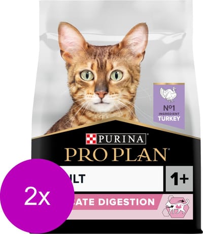 Pro Plan Cat Adult Delicate Kalkoen&Rijst - Kattenvoer - 2 x 1.5 kg