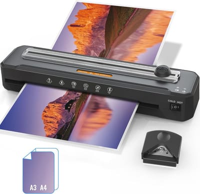 Laminator A3/A4 Thermisch en Koud met Snijder en Hoekafronding - Perfect voor Thuis en Kantoor