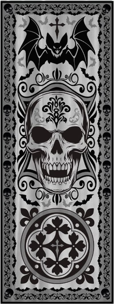 Fiestas Guirca - Gothic raamdecoratie - 102 x 213 cm - Halloween - Halloween Decoratie - Halloween Versiering