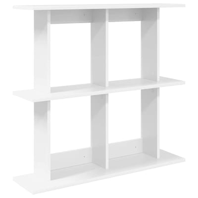 vidaXL - Wandplank - Muurmontage - Wit - 100 - x - 20 - x - 75 - cm - Bewerkt - hout