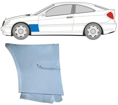 Reparatiepaneel voorspatbord voor Mercedes CL-Class 203 2000-2008 / Links