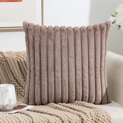 HAUSS SPOLE - Fluwelen Kussensloop- Licht Camelbruin - Kussenslopen 45 X 45 Cm - Set Van 2 - Kussenhoes - Kussenhoezen - Sierkussens - Pluche Stof
