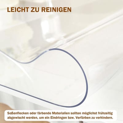 Tafelzeil Transparant - Tafelkleed PVC - Tafel Beschermen - 1.5mm Dik - 90x90 cm - Kristalhelder