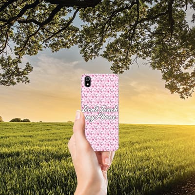 Xiaomi Redmi 7A Silicone-hoesje Flowers Pink DTMP