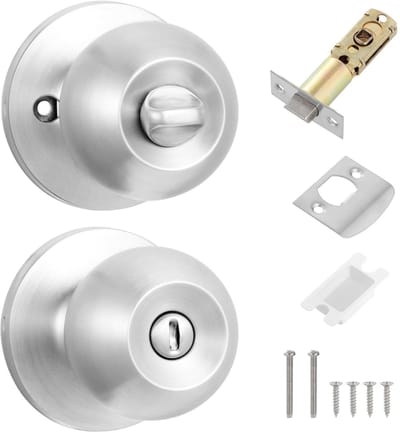 Dailygoods- Privacy Deurknop - Cilinderslot - Deurslot Binnendeur - Deurslot met Sleutel - Vergrendeling - Verstelbare Latch 60/70mm
