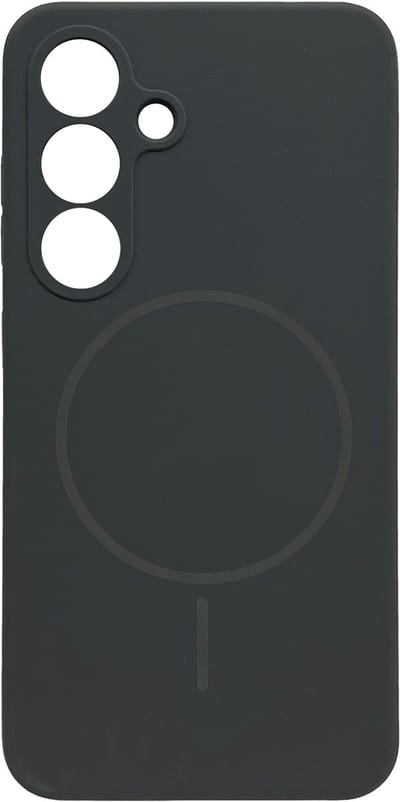Casemania Hoesje Geschikt voor Samsung Galaxy S25 - Grijs - Zachte Liquid Siliconen Back Cover Case - Geschikt voor MagSafe - Zeer Sterke Magneet - Telefoon hoes met Camera Bescherming