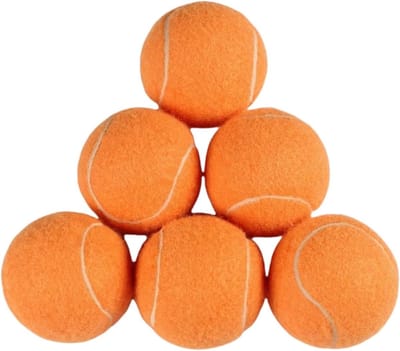 Trainingstennisballen 6 Stuks - Oefenballen Vilt - Tennis Training - Hoge Elasticiteit - 6.4 cm Diameter - Oranje