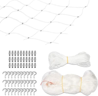 Dieren veiligheidsnet - Huisdier beschermnet - Veiligheid balkon - Transparant nylon - 4x3 meter - Transparant
