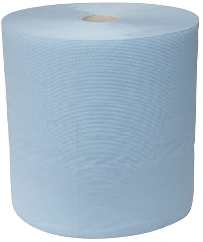 Industrierol uierpapier blauw 3-laags cellulose 37cm x 380 meter 1 rol (6151804274204)