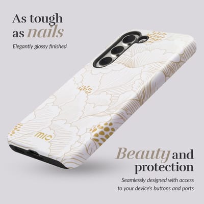 MIO by Mobilize Hoesje | Geschikt voor Samsung Galaxy A36 / A56 | Compatibel met MagSafe | Hard Shell Back Cover | White Roses