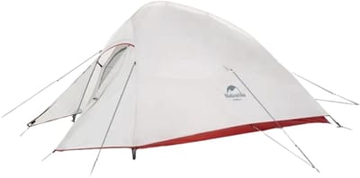 Novendo Goods – 2-Persoons Kampeertent – Comfortabel & Duurzaam – Waterdicht, Windbestendig & Ademend Polyester – Eenvoudig Mee te Nemen – Lichtgrijs