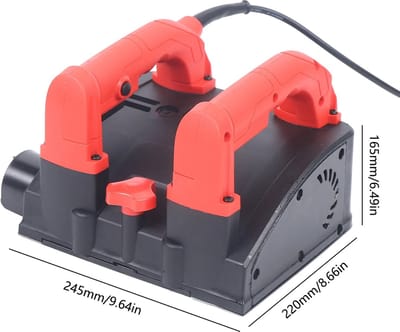 FIBILA Elektrische Freesmachine 1200W - Renovatie Freesmachine - Freesmachines Muurfrezen - Stopverf Verwijderaar - Krachtige 220V Schuurmachine - Ergonomische Handgrepen - Stofvrij Werken met Stofzuiger Aansluiting - 160mm Freesbreedte