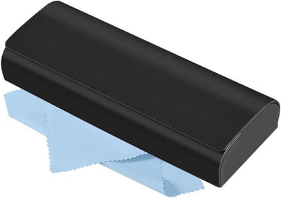Robuuste Hard Shell Bril Etui van PU Leer - Schokbestendige en Krastbestendige Bescherming met Zachte Voering en Microvezeldoek voor Zonnebrillen en Leesbrillen