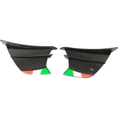 2 stuks Motorfiets Vleugel Zijspoiler Kuipdelen Winglets Geschikt voor NINJA 400 250 Z900 Z1000 Glanzend Carbon
