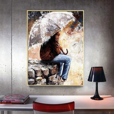 Broderie Diamant Fille Mosaïque Diamant Vente Portrait Peinture Diamant Forage Complet Rond Image 20X30 black