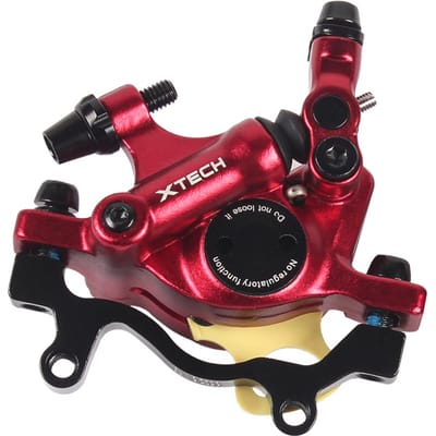 Fiets Hydraulische Schijfrem Voor Achter Remklauwen Fietsen MTB Vouwfiets Rear caliper rood