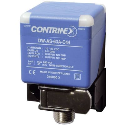 Contrinex Naderingsschakelaar DW-AS-62A-C44 320 820 404 40 x 40 mm Vlak PNP (l x b) 40 mm x 40 mm