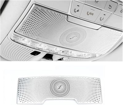 Luidspreker Cover - Audio Trim - Auto Interieur Decoratie - Roestvrij Staal - One Size - Zilver