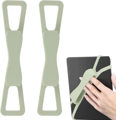 Comfortabele Handvatten voor Kindle en E-Readers, Verstelbare en Antislip Grip voor Tablets van 12-20 cm, Geschikt voor Paperwhite, Oasis en Kobo (Groen)