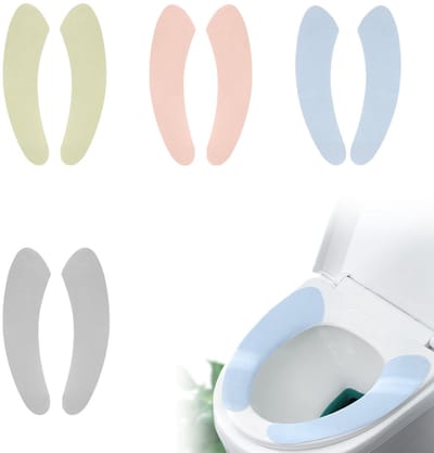 Toiletbril Hoes - Warme Toiletbril hoes - 4 Paar - Wc hoes -Toiletbril - Wc bril hoes - Toiletbril Cover - Herbruikbaar - Wc Bril Hoes Wasbaar - Winter pluche toiletbrilkussen - Zachte Toiletzitting