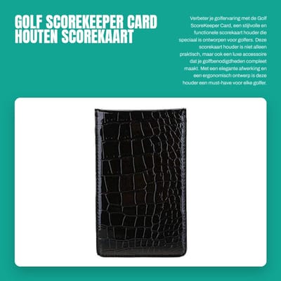 Dailygoods- Scorecardhouder met Houten Potlood - Golf Accessoires - PU Leer - Ergonomisch Ontwerp - Inclusief Scorekaarten - Duurzaam en Praktisch - Golfaccessoires