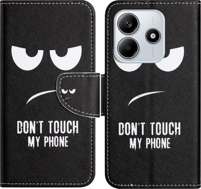 Coverup Hoesje - Geschikt voor Xiaomi Redmi Note 14 5G Hoesje - Coverup Book Case - Don't Touch