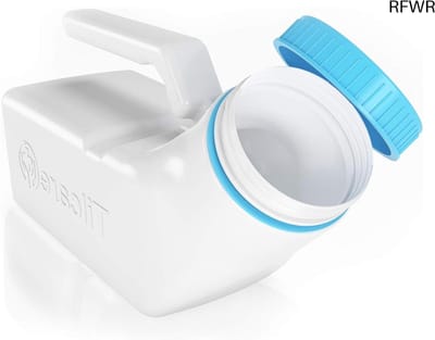 RFWR® Dikke Plastieken Mannen Urinoir - 1000ml Draagbare Plasfles met Lekvrij Schroefdeksel - Ideaal voor Onderweg en Bedgebruik