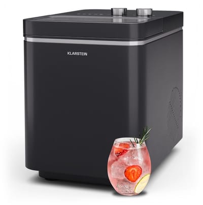 IJsmachine voor IJsklontjes - 12 kg per 24 uur - 2 Groottes - Automatische Reiniging - Zwart