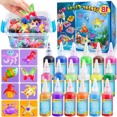 Water Elf Speelgoed - Knutselset Gel - Creatief Spelen - 18 Levendige Kleuren - Klein - Meerkleurig
