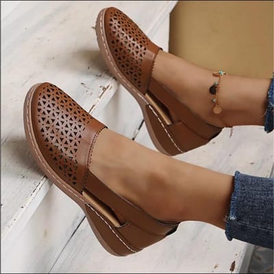 Nieuwe Dames Sleehakken Sandalen Uitgesneden Vintage Damesschoenen Instapper Casual Naaien Dames Sandaal Vrouwelijk Zomer Zapatos Muje 36 brown