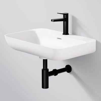 Steinberg Series 440 Wall Washbasin in Mineo Stone 60 x 40 cm 440 6112 W