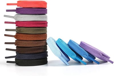 2 Pairs Dubbele Dikke Veters van 1cm Breed, Vervangingsveters voor Sneakers, Sportschoenen en Hardloopschoenen, Lichtgroen, 120 cm lang