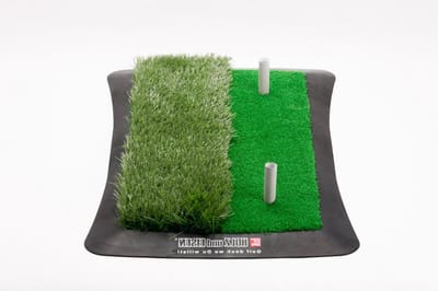 Golf Afslagmat - Golf Trainingsmat - Golf Oefenen - Inclusief Twee Tees - 60 x 30 cm - Groen