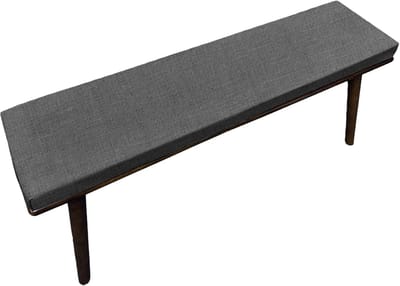 Bankkussen Binnen - Zitkussen Ademend - Buiten Ontspannen - Onderkant Antislip - 38 x 150 cm - Donkergrijs