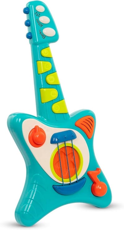 Speelgoedgitaar voor peuters en kinderen - Muzikale speelgitaar met liedjesboek - Akoestische en elektrische modi