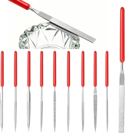 Set van 10 Mini Diamant Vijlenset (2x100mm) – Fijne Vijlen voor Hout, Metaal en Sieraden, Ideaal voor Modelbouw en 3D Printen