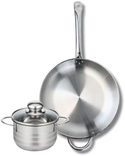 Set van 1 Koekenpan 32 cm en 1 braadpan 16 cm Elo Profi Brillant