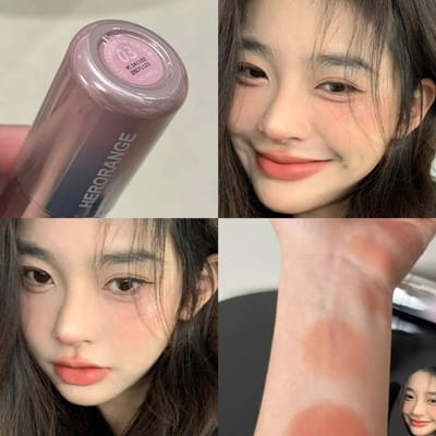 Vloeibare Blush Stick met Sponstip Geschikt voor Lippen en Wangen Waterdicht Langhoudend Verhelderend Gezichtsmake-up Cosmetica