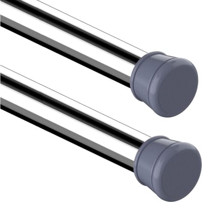 White-Label® Gordijnroede zonder Boren - Gordijnrail - Extra Stevig - Zilver