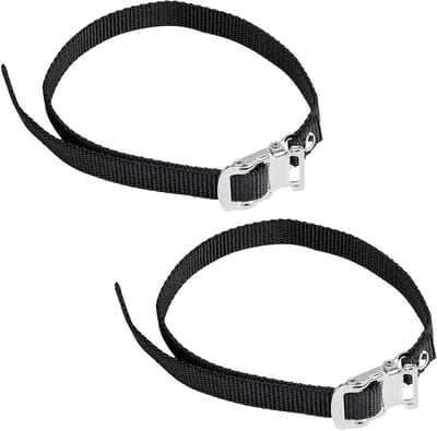 Fietspedalen 2 stuks nylon voetpedaal verstelbare glijbaan pedaalriemen zwart fietsaccessoires racefiets mountainbike.