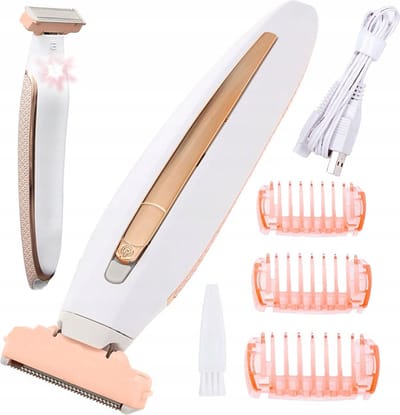 Playos® - Epilator - 3 Opzetstukken - met Verlichting - Oplaadbaar - Lady Shaver - Scheerapparaat vrouw - Dames Trimmer - Haarverwijderaar Vrouw - Been Scheerapparaat - Gezicht - Oksels - Benen - Bikinilijn