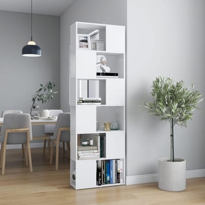 vidaXL - Boekenkast/kamerscherm - 60x24x186 - cm - wit