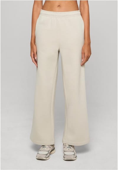 Urban Classics - Fluffy wideleg Dames joggingbroek - XXL - Grijs