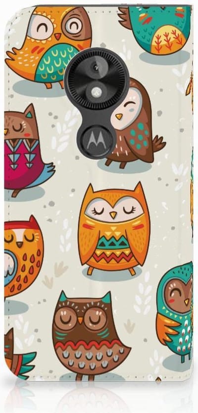 Motorola Moto E5 Play Hoesje maken Vrolijke Uilen