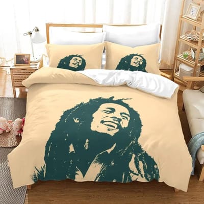Bob Marley Dekbedovertreksets Muzieklegendes Jamaica Zanger Comfortabele Spreien Queen King Size Beddengoedsets Slaapkamerdecoratie EU Single 135x200cm