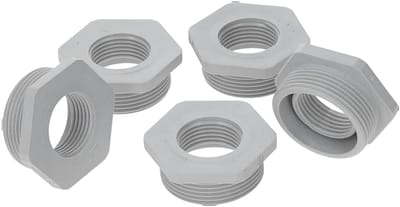 5 stuks Kalitec G6322000 verloopstukken M32/M20 kunststof lichtgrijs | Verloopstuk kabelwartel zeskant | M20 binnendraad | M32 buitendraad | IP68