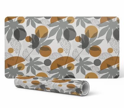 Beschermende vinylmat voor bedrijven en kantoren, geometrische bladeren, 90x45 cm